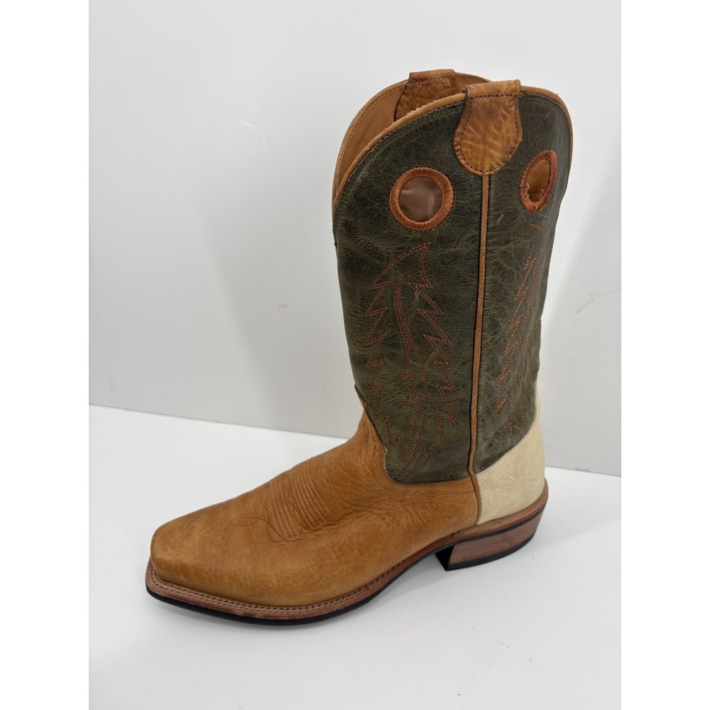 Tecovas The Parker Men's Brown Sage Green Leather Cowboy Boots, 12.5 D EXCELLENT